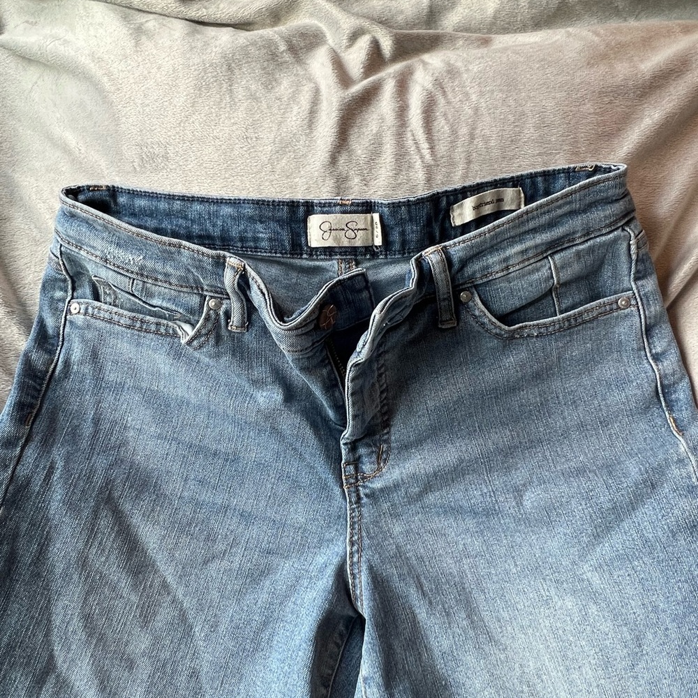 Jessica Simpson Boyfriend Jeans Womens 28 Light Wash Blue Denim Relaxed Fit